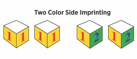 post it cube 2 color side imprint