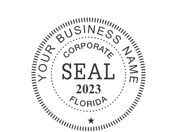 self ink stamp sample round corporate seal